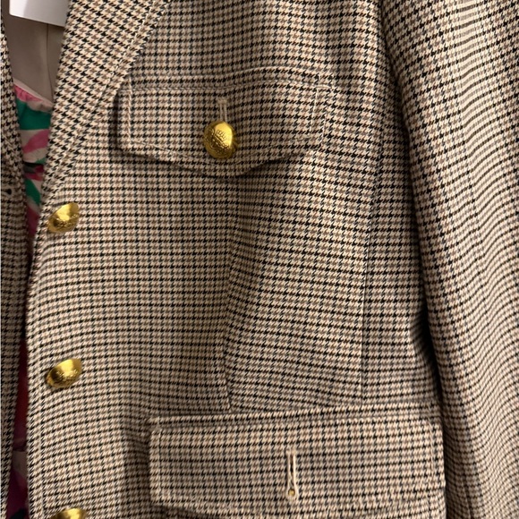 Loft Plaid Blazer with Gold Accents M - Picture 6 of 7